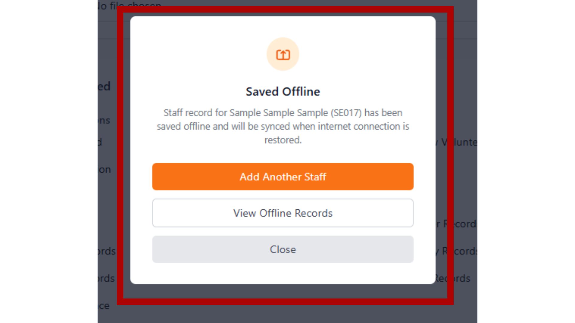 Offline Notification